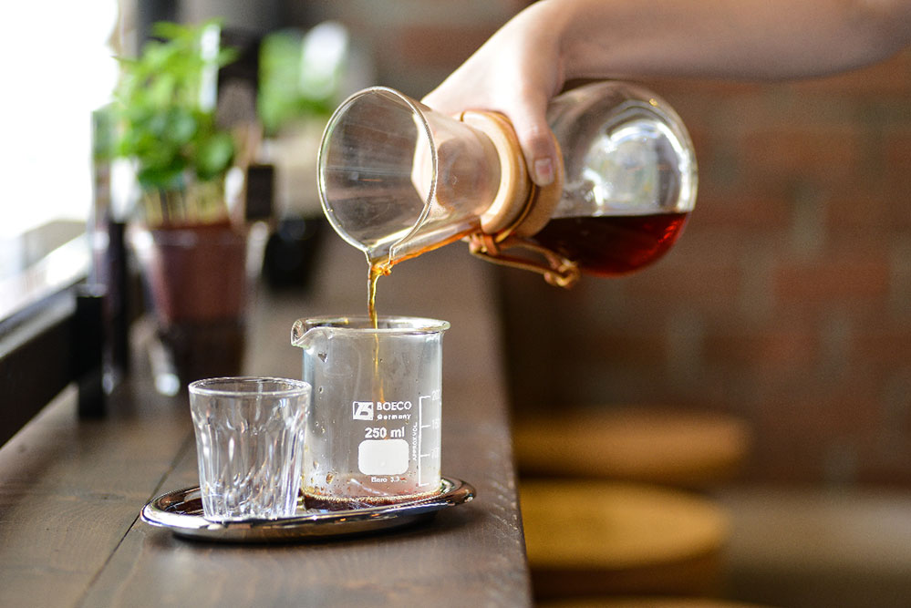 Hand-brewed coffee at The Coffee Academics